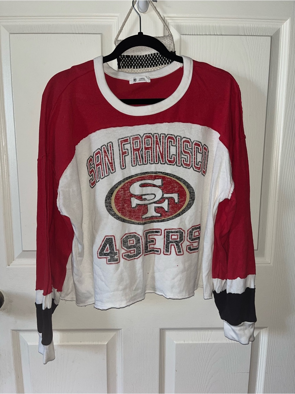 San Francisco 49ers Red & White Long-Sleeve Team Tee